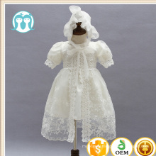 New Baby girl dress Christening Gown 1 year birthday dress white wedding dress Baptism cute roupas vestido infantil para festa